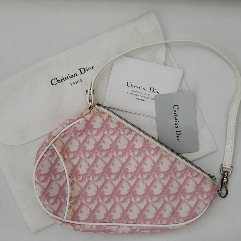 Dior Pink Mini Saddle Bag